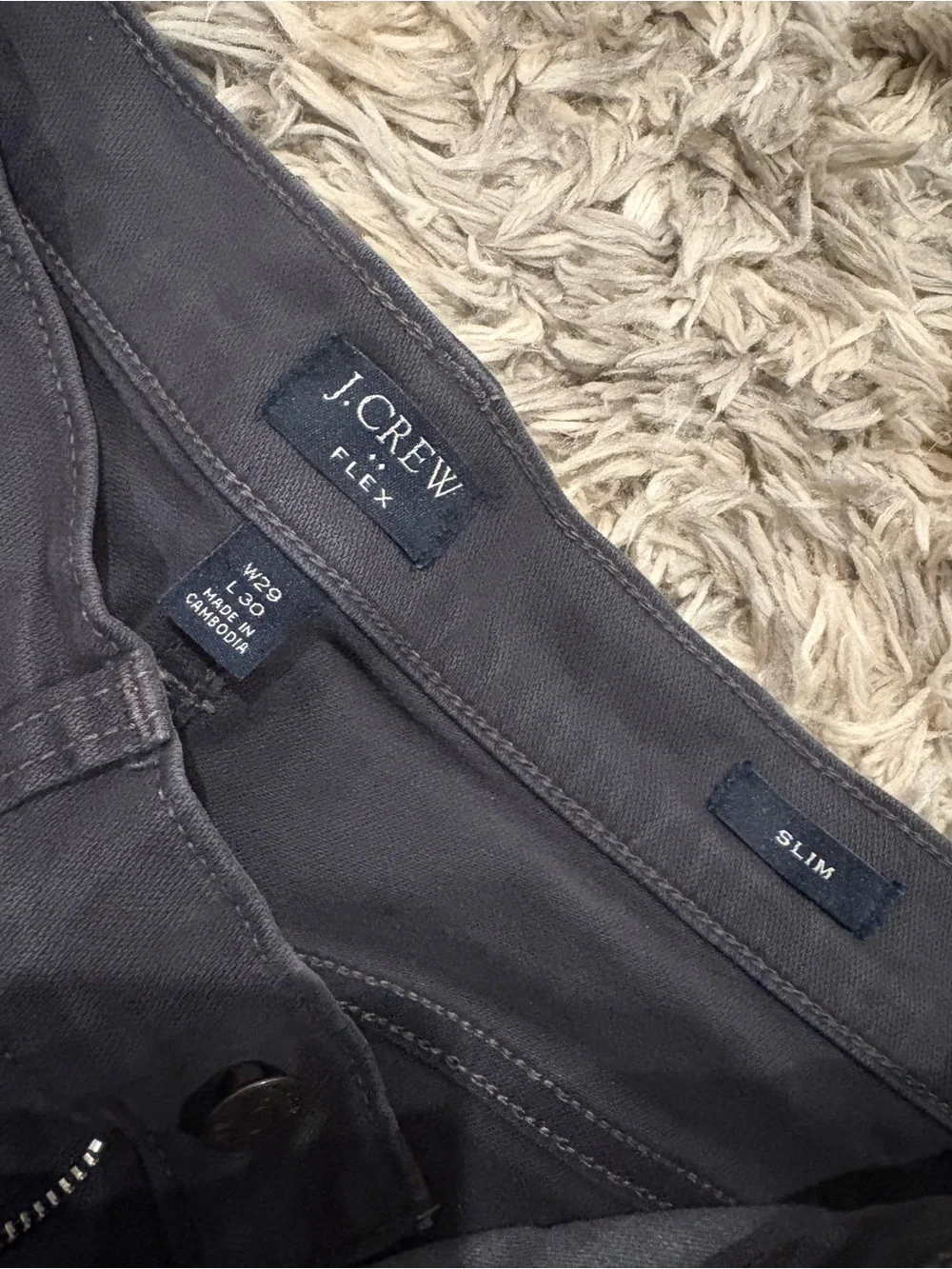 J. Crew Slim Flex Jeans in Charcoal Gray